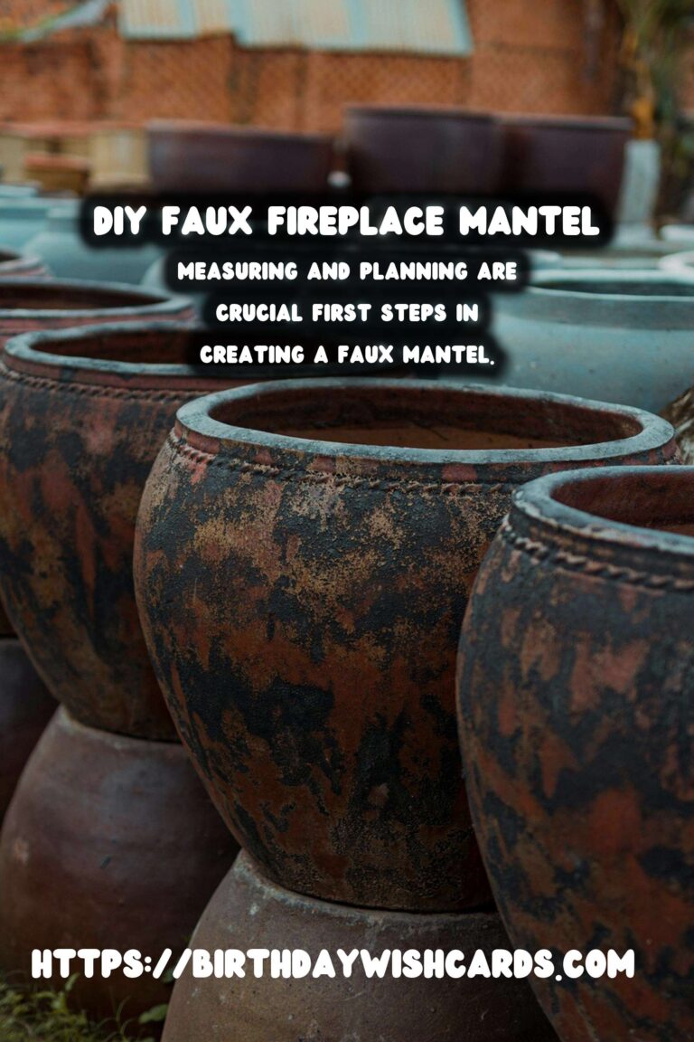 DIY Faux Fireplace Mantels: Rustic Wood