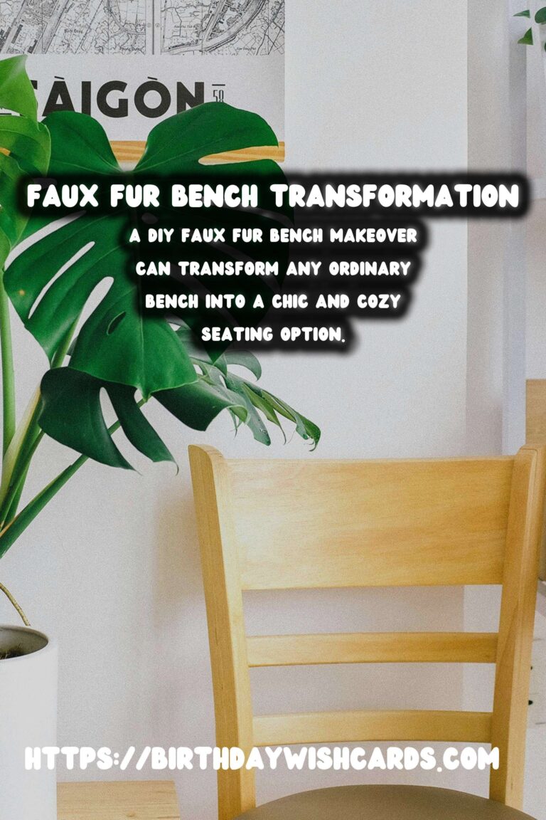 DIY Faux Fur Bench Makeover: Transform Your Space with Style
