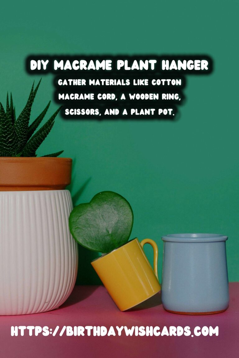 DIY Macrame Plant Hanger for Wall: A Step-by-Step Guide