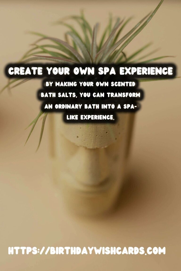 DIY Scented Bath Salts: Create Your Own Spa Experience at Home