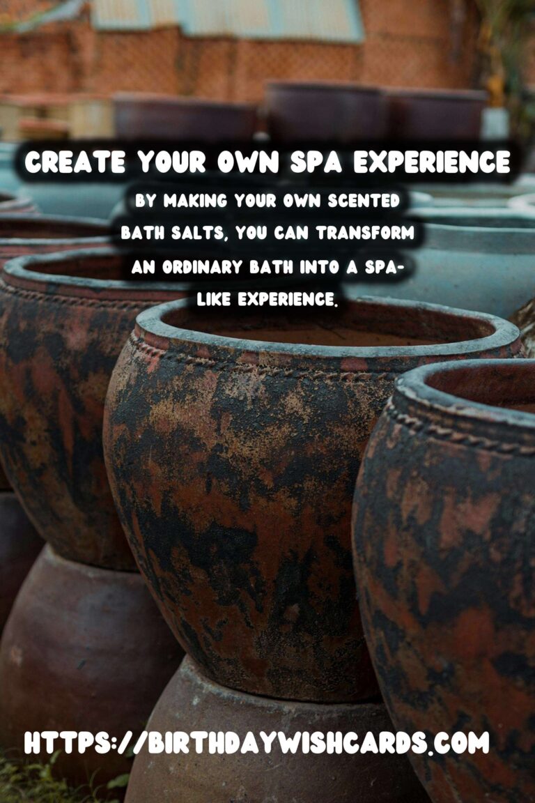 DIY Scented Bath Salts: Create Your Own Spa Experience at Home