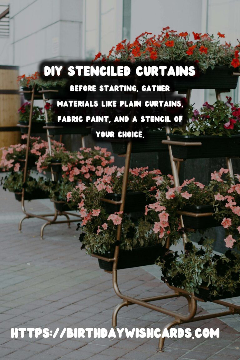 DIY Stenciled Curtains for Unique Window Decor