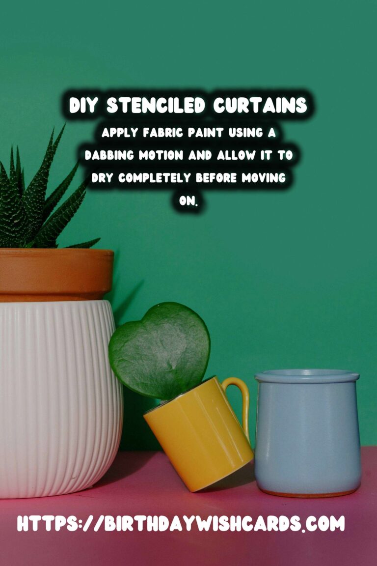 DIY Stenciled Curtains for Unique Window Decor