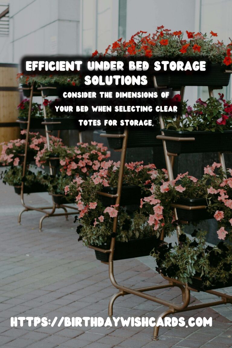 DIY Under Bed Storage Containers: Clear Totes for Efficient Space Utilization