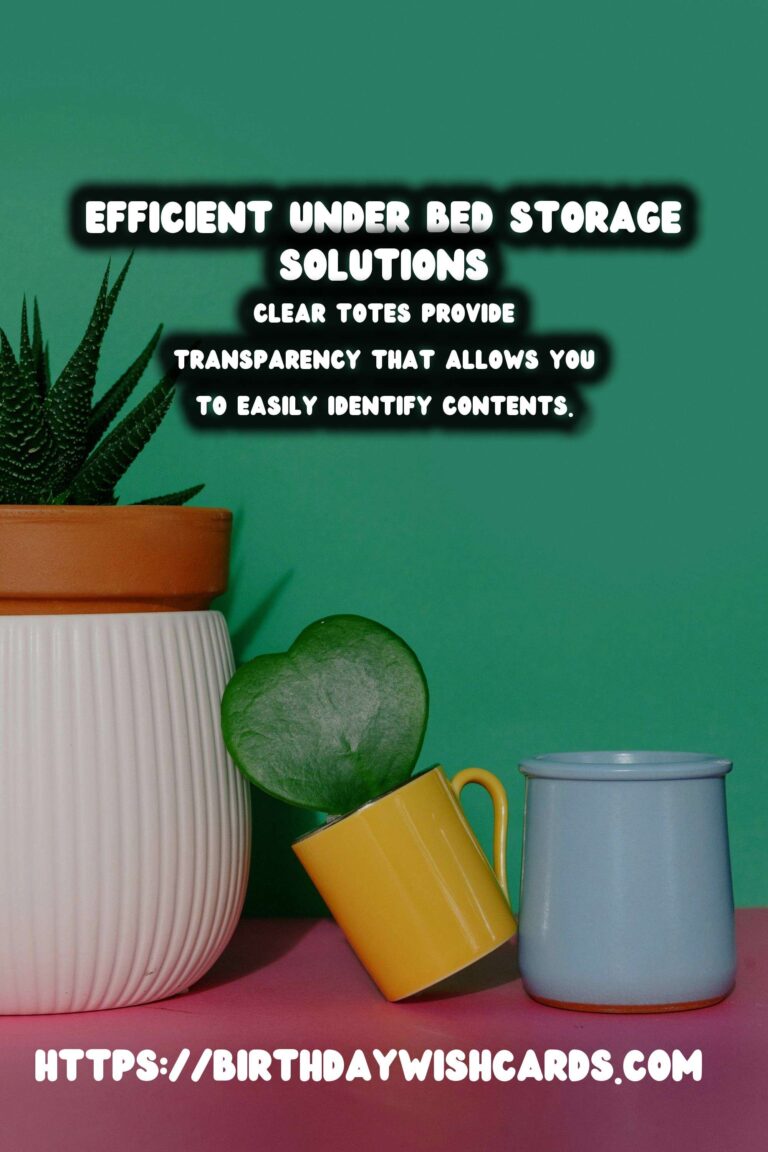 DIY Under Bed Storage Containers: Clear Totes for Efficient Space Utilization