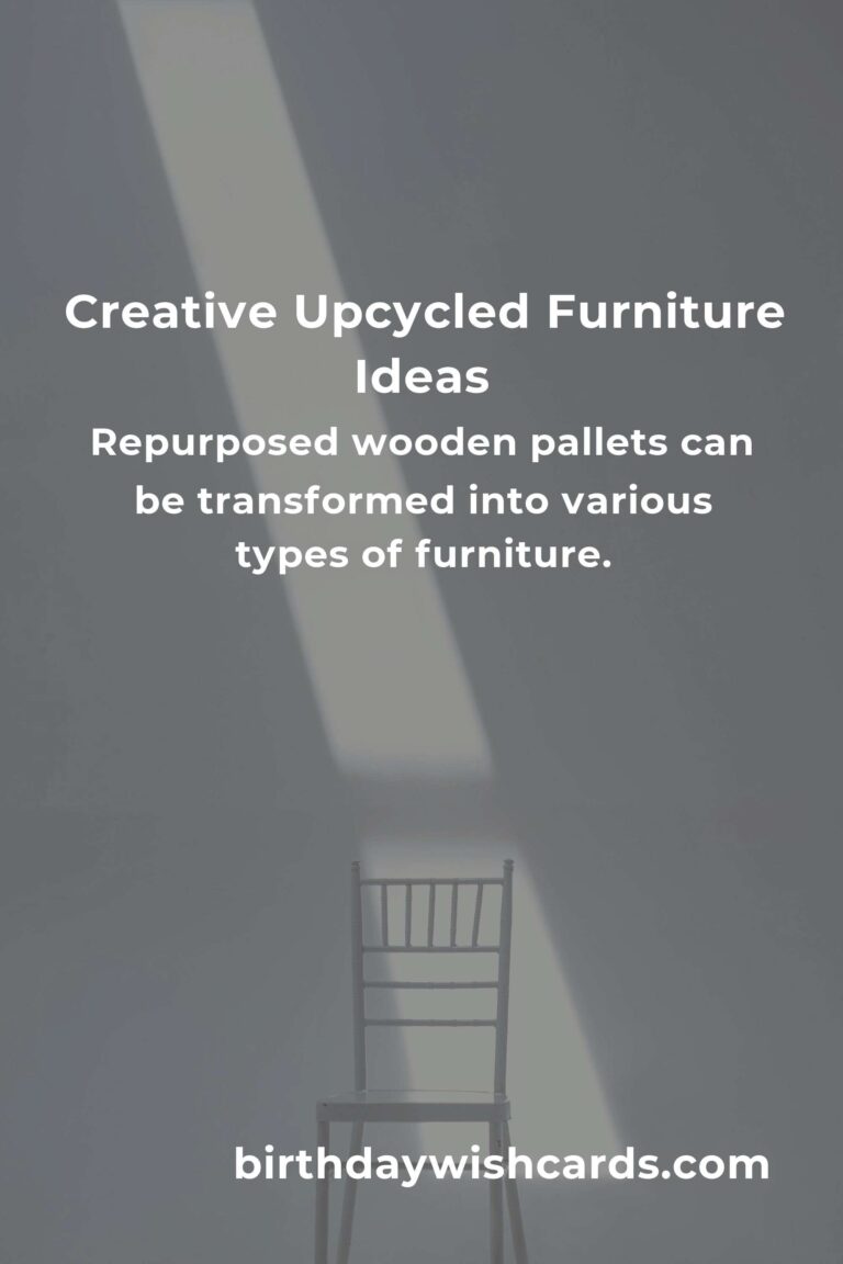 DIY Upcycled Furniture for Eco-Friendly Decor