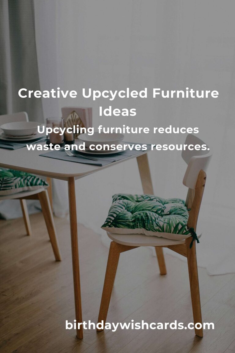 DIY Upcycled Furniture for Eco-Friendly Decor