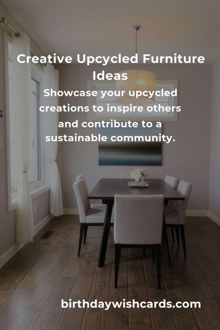 DIY Upcycled Furniture for Eco-Friendly Decor