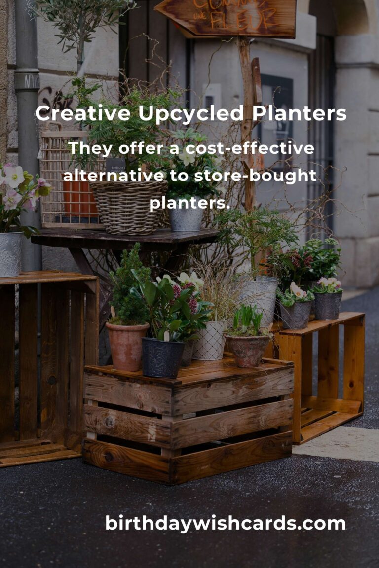 DIY Upcycled Planters for Eco-Friendly Gardening