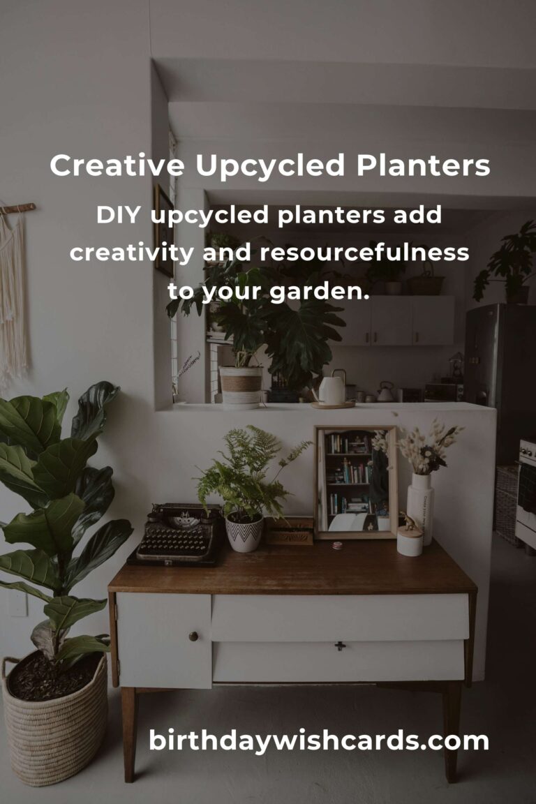 DIY Upcycled Planters for Eco-Friendly Gardening