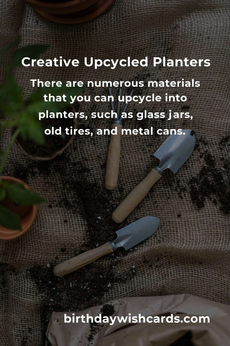DIY Upcycled Planters for Indoor Gardening: Creative and Sustainable Ideas