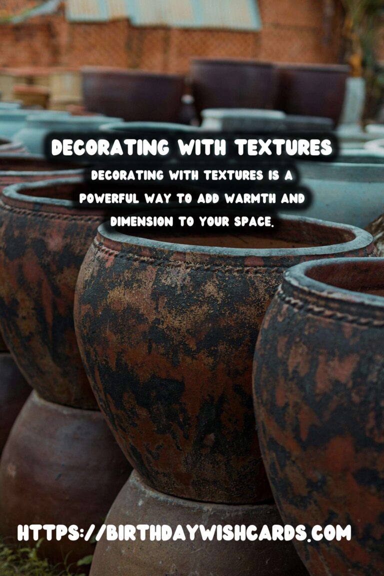 Decorating with Textures: Adding Warmth to Your Home