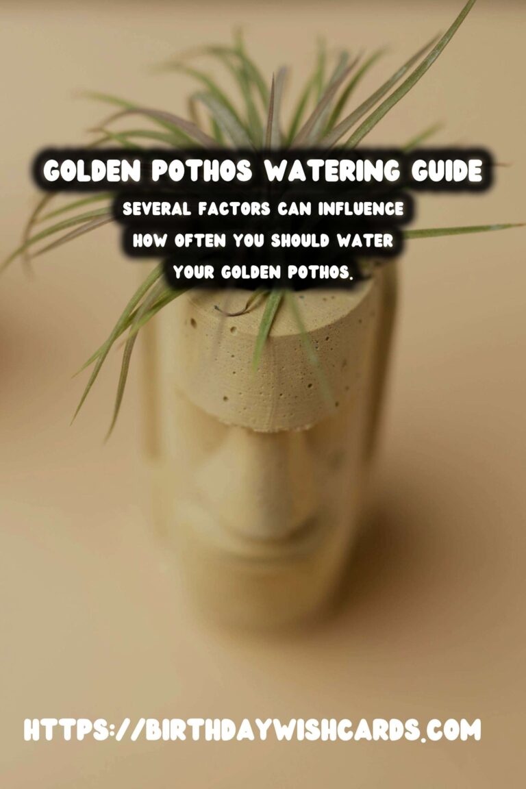 Easy Care Guide for Golden Pothos: Watering Schedule
