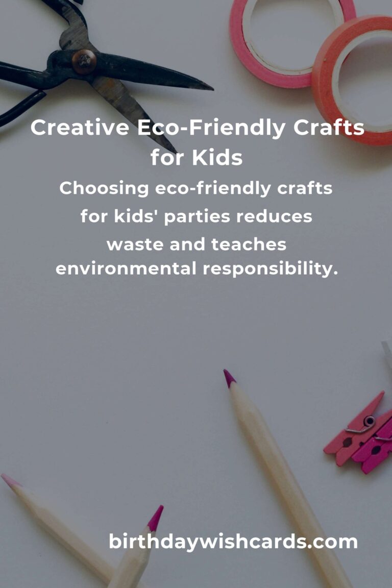 Eco-Friendly DIY Crafts for Kids' Parties: Creative and Sustainable Fun