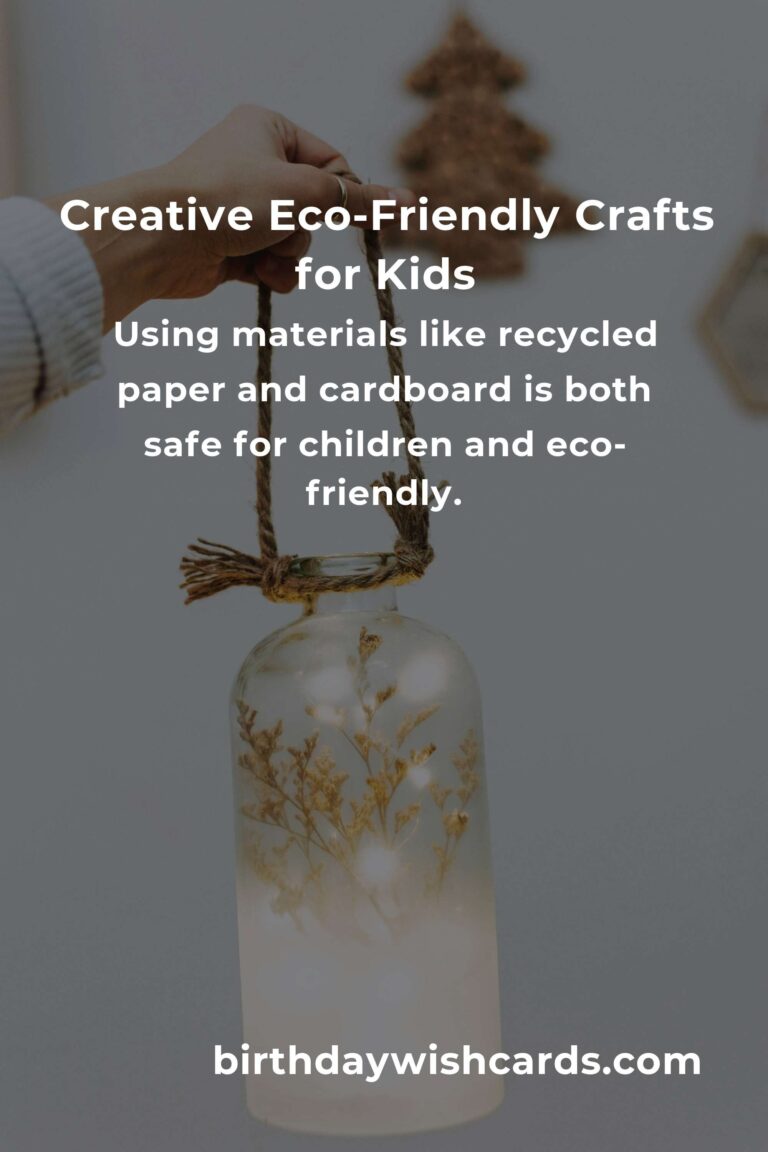 Eco-Friendly DIY Crafts for Kids' Parties: Creative and Sustainable Fun