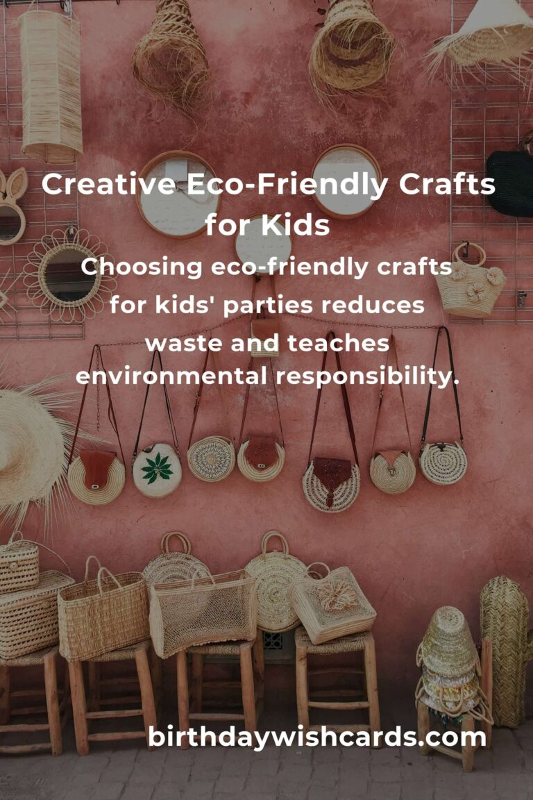 Eco-Friendly DIY Crafts for Kids' Parties: Creative and Sustainable Fun