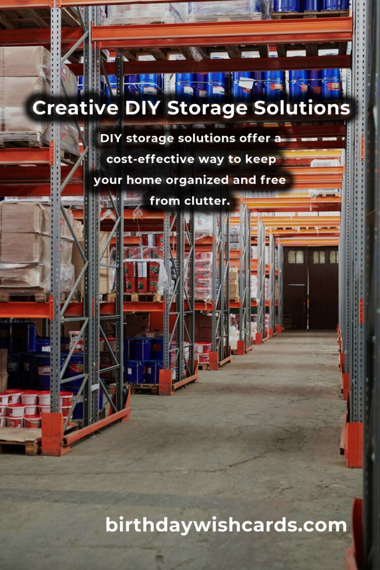 Effective DIY Storage Solutions for a Clutter-Free Home