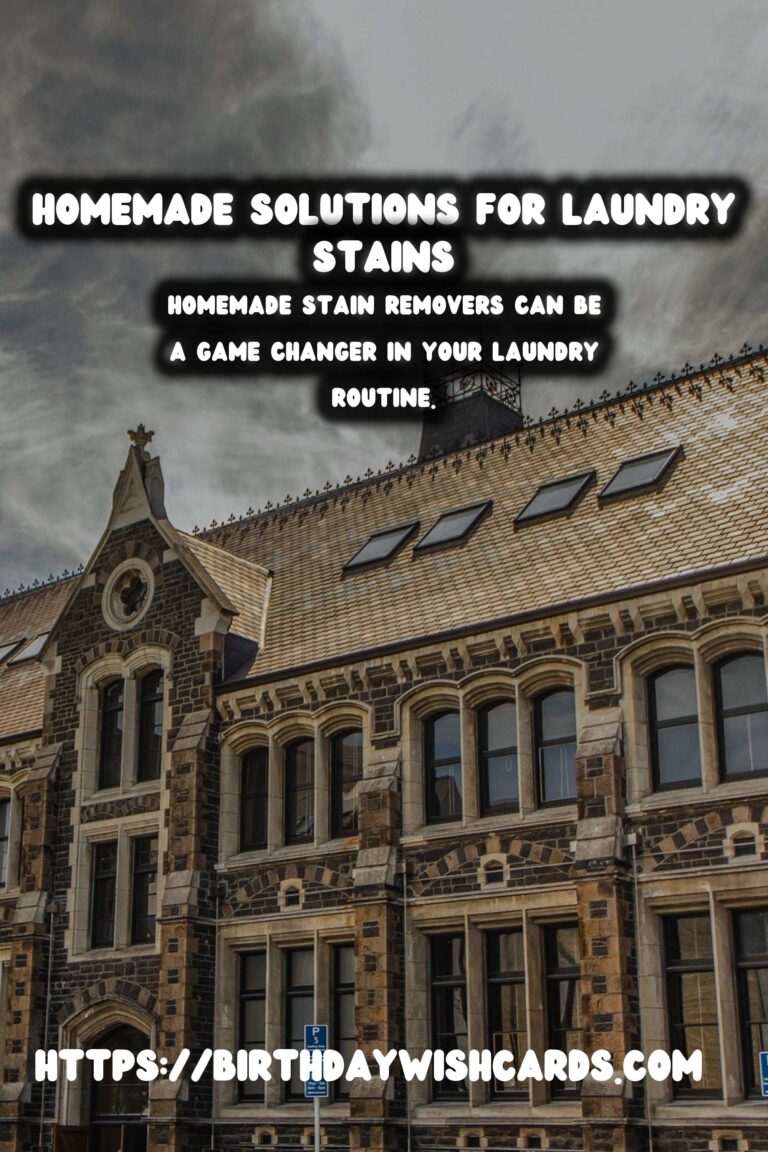 Effective Homemade Laundry Stain Remover: Easy and Eco-Friendly Solutions