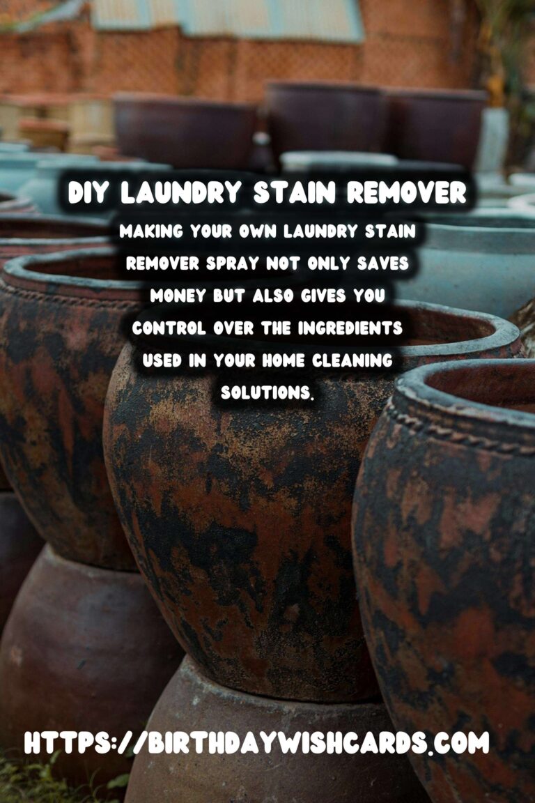 Effective Homemade Laundry Stain Remover Spray Guide