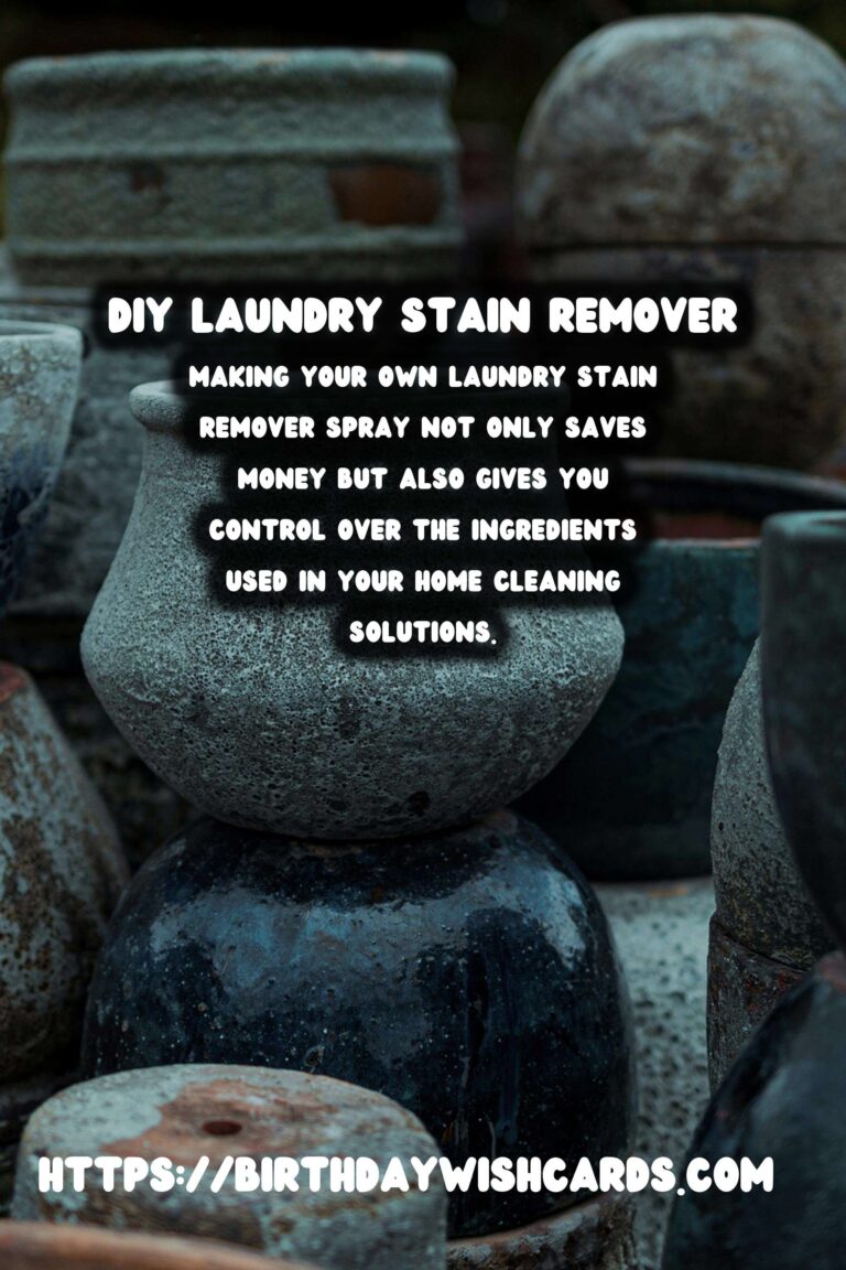 Effective Homemade Laundry Stain Remover Spray Guide