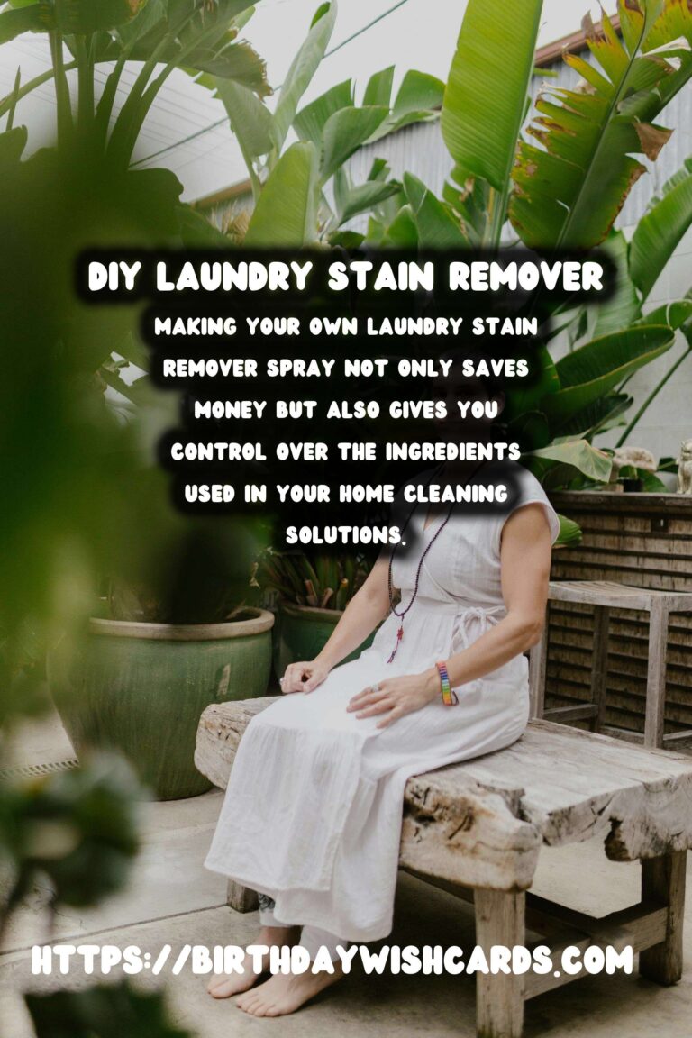 Effective Homemade Laundry Stain Remover Spray Guide