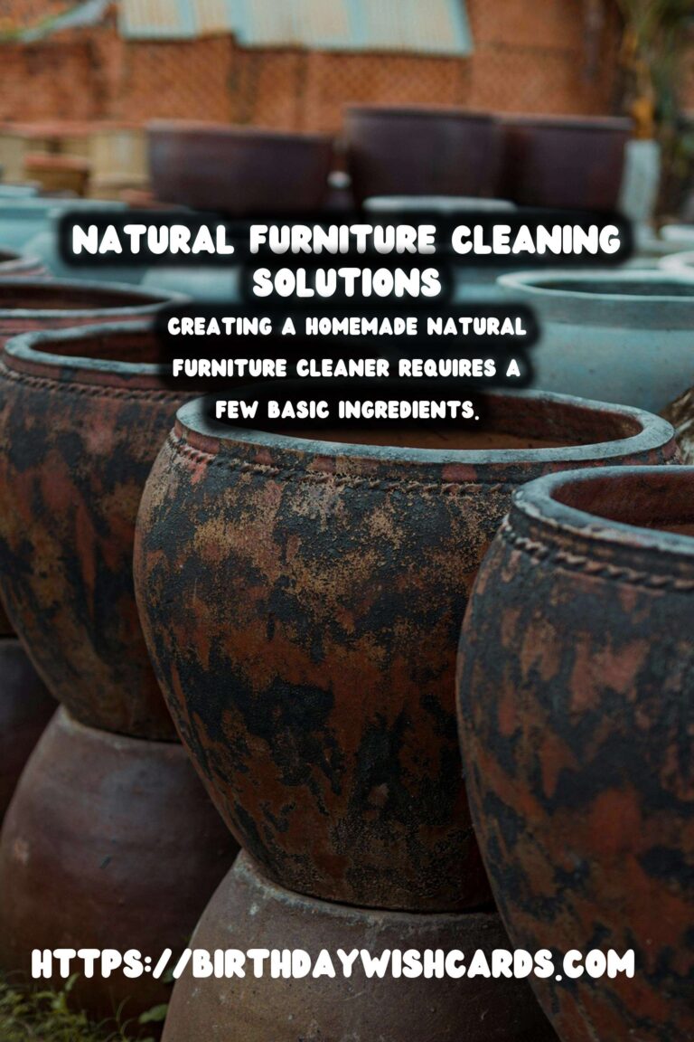 Effective Homemade Natural Furniture Cleaner for a Sparkling Home