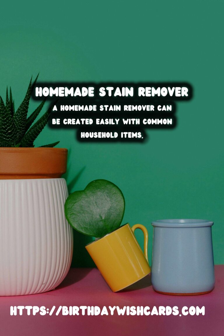 Effective Homemade Stain Remover for Fabric