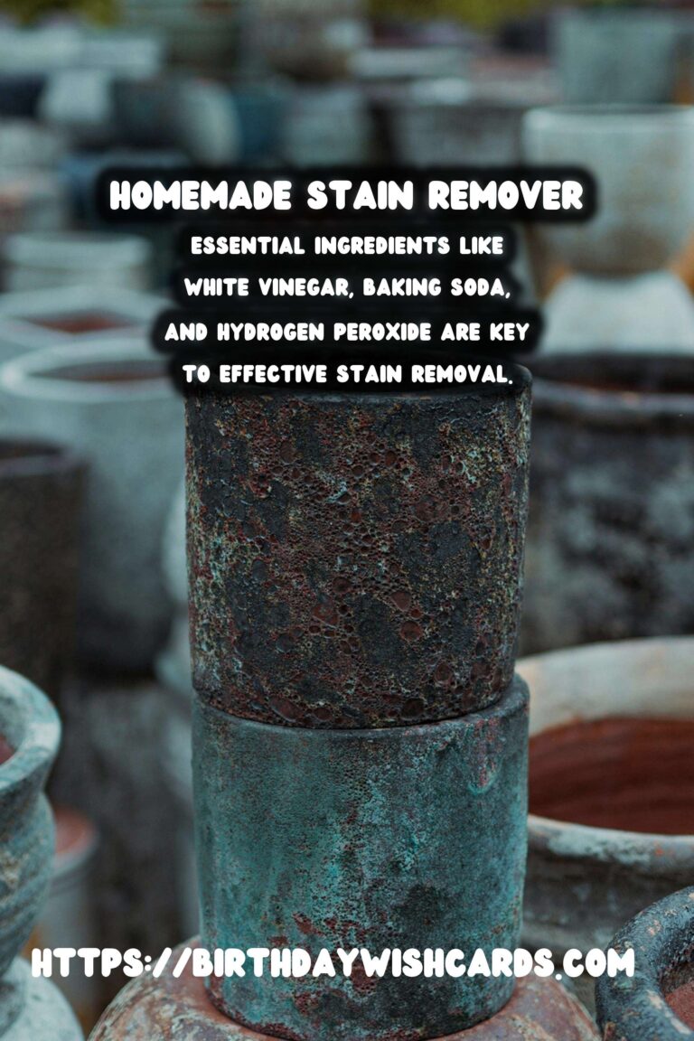Effective Homemade Stain Remover for Fabric