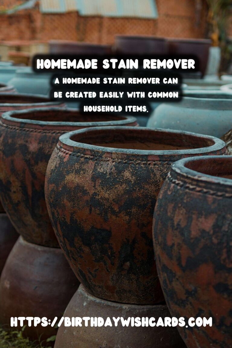 Effective Homemade Stain Remover for Fabric