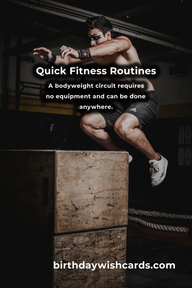 Efficient 10-Minute Fitness Routines for Busy Days