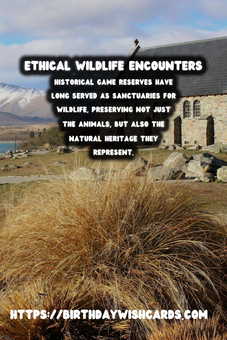 Embracing Ethical Wildlife Encounters in Historical Game Reserves