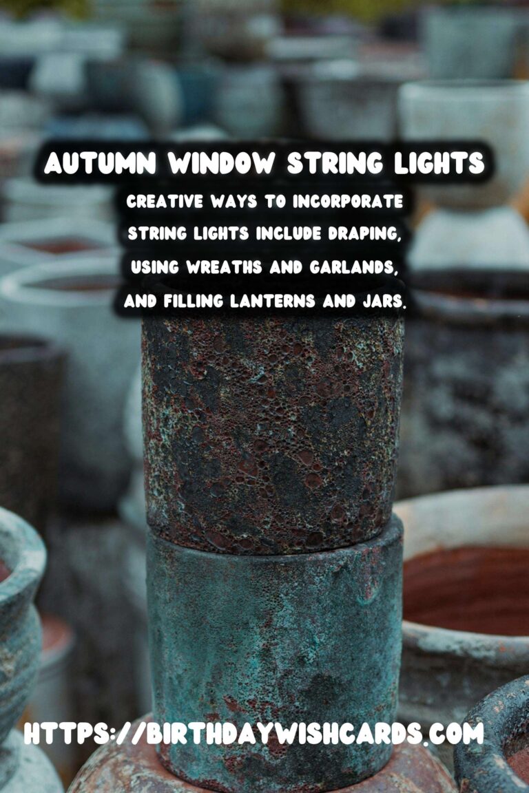 Enhance Your Autumn Window Decor with String Lights
