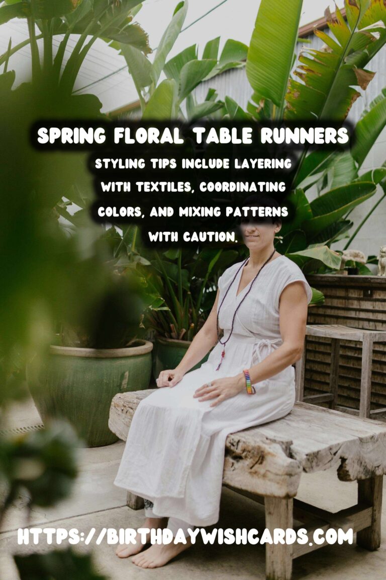 Enhance Your Dining Experience with Spring Table Runners Featuring Floral Patterns