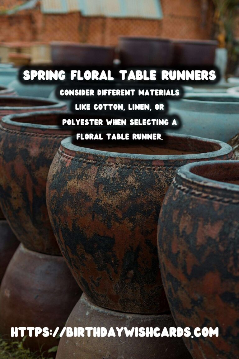 Enhance Your Dining Experience with Spring Table Runners Featuring Floral Patterns