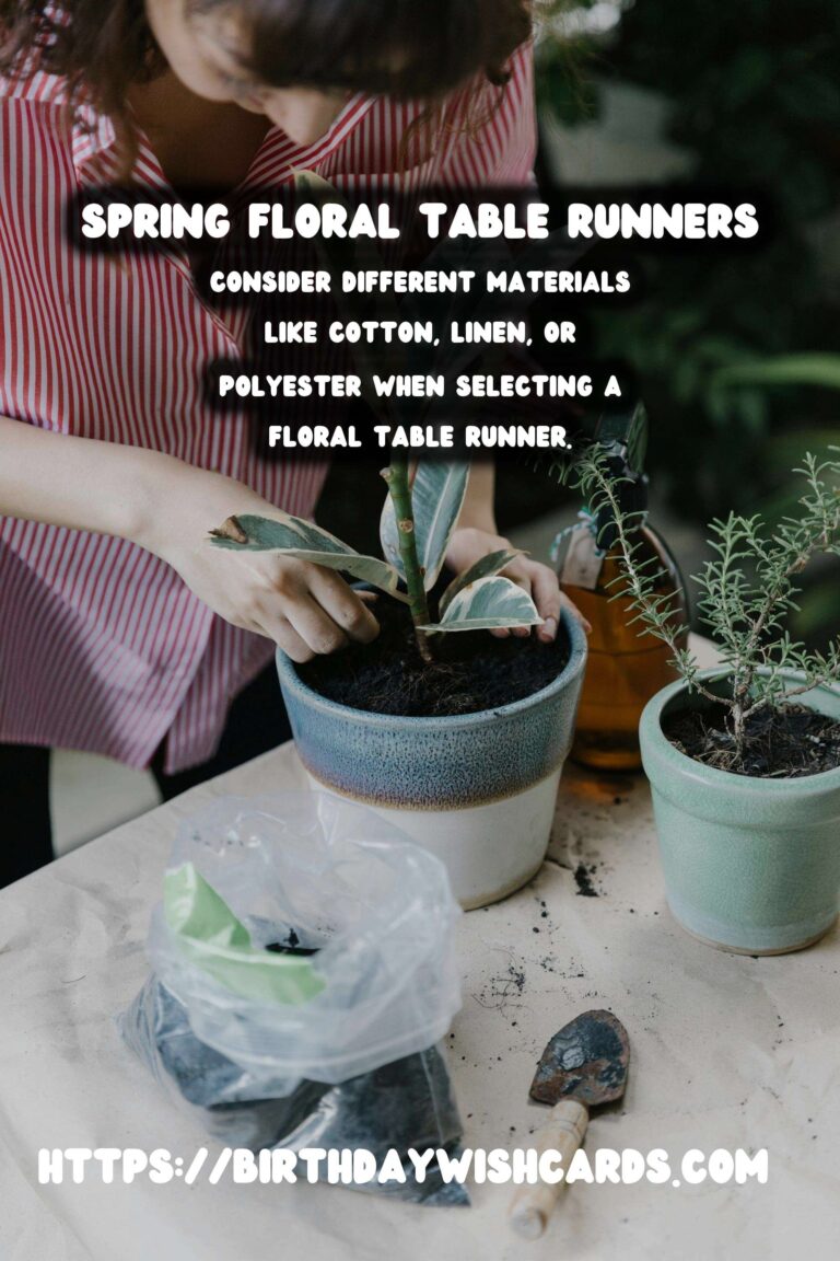 Enhance Your Dining Experience with Spring Table Runners Featuring Floral Patterns