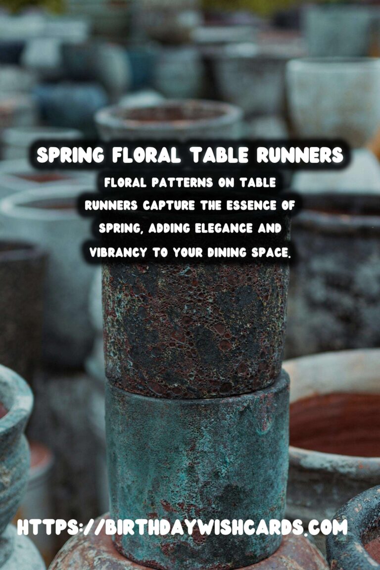 Enhance Your Dining Experience with Spring Table Runners Featuring Floral Patterns