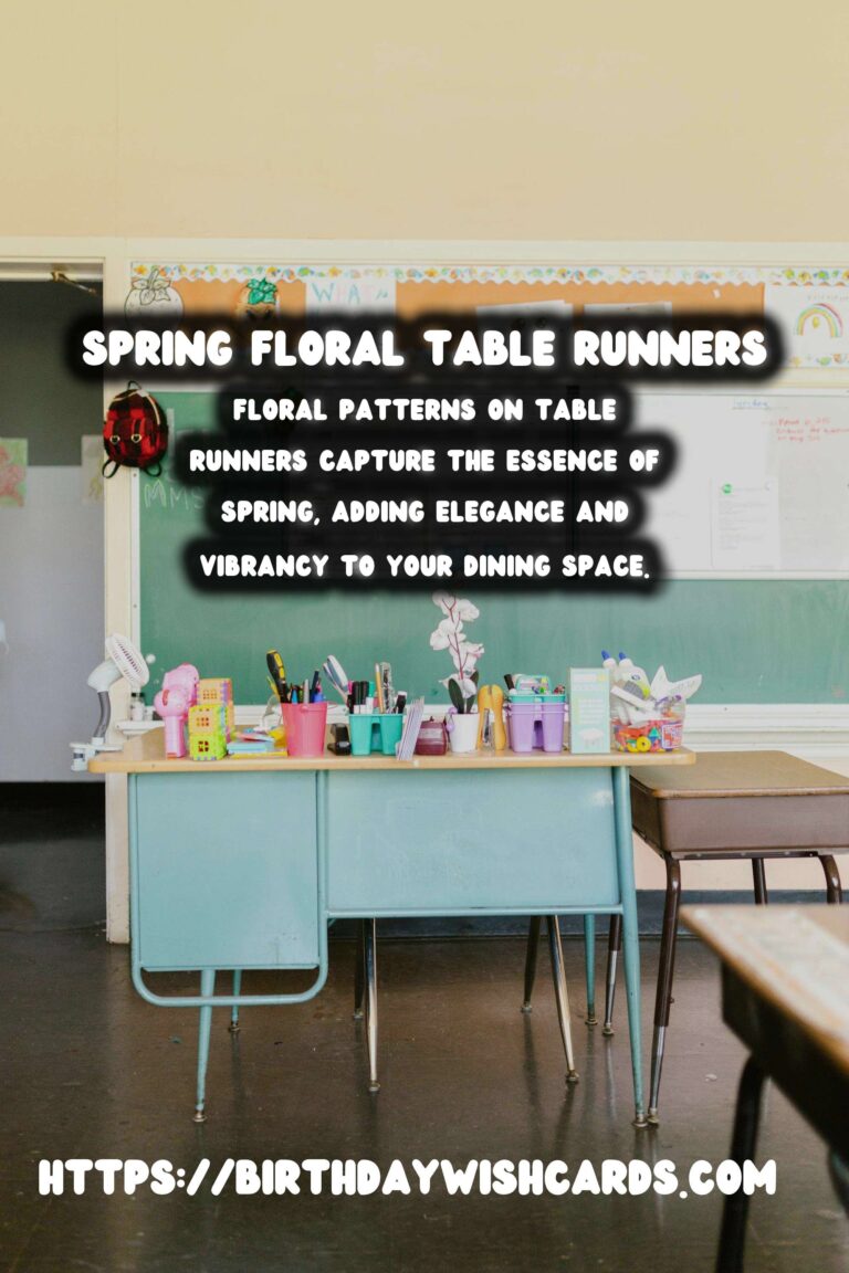 Enhance Your Dining Experience with Spring Table Runners Featuring Floral Patterns