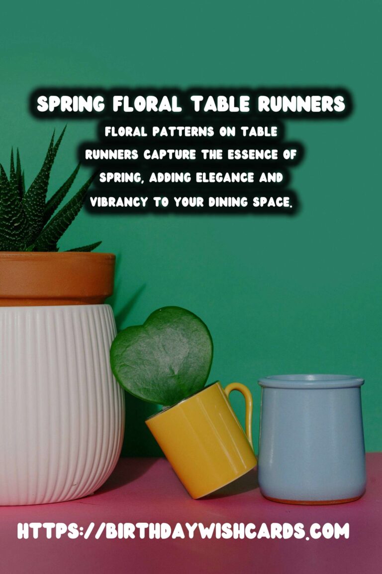 Enhance Your Dining Experience with Spring Table Runners Featuring Floral Patterns
