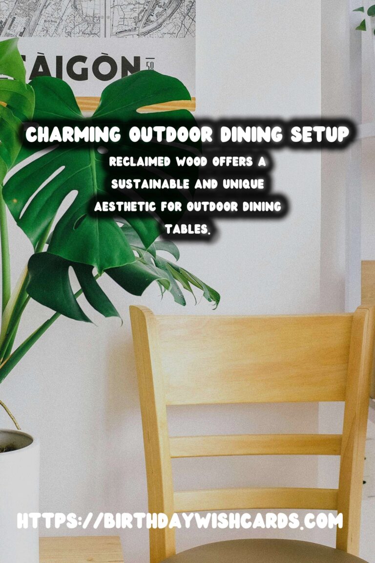 Enhance Your Patio with a Summer Outdoor Dining Table Made from Reclaimed Wood