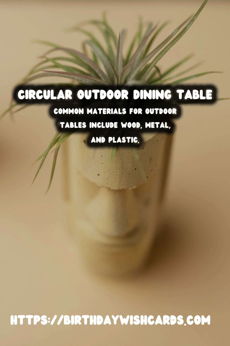 Enhance Your Space with a Circular Summer Outdoor Dining Table