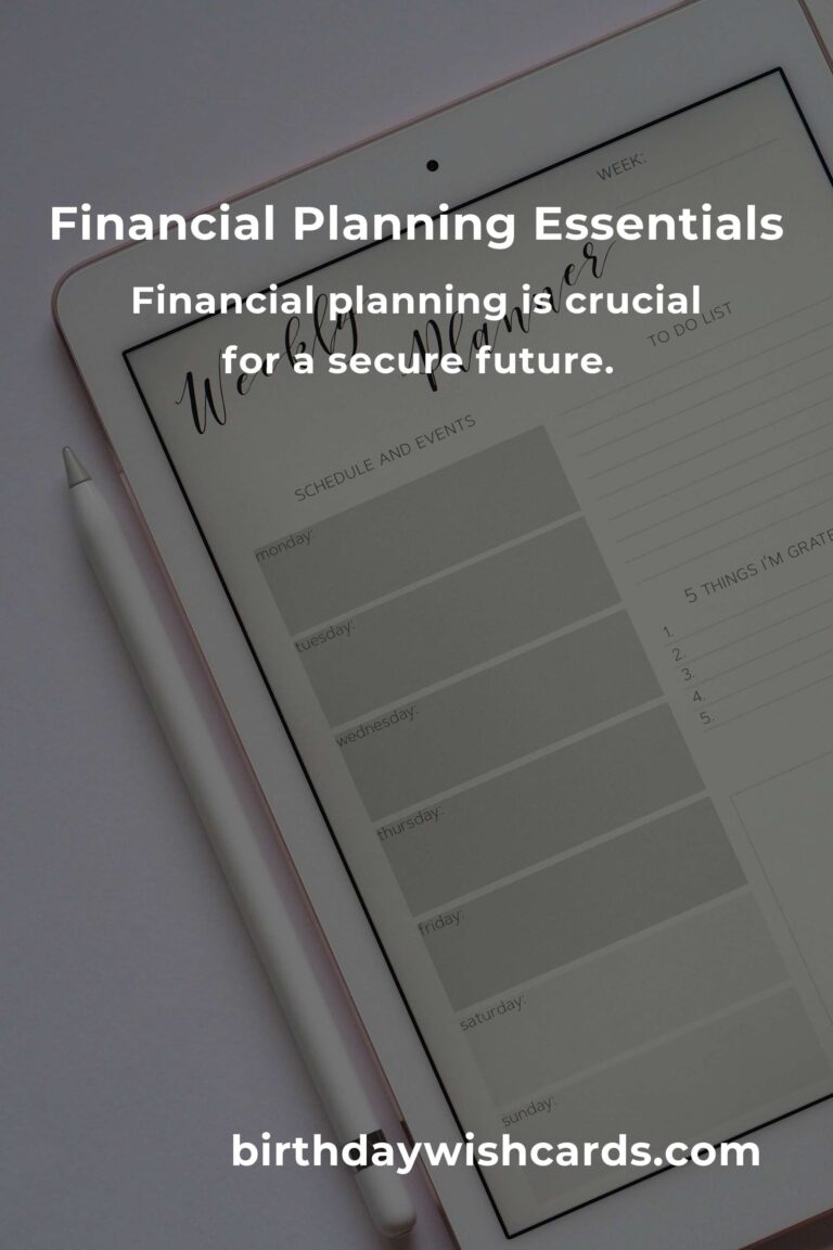Essential Financial Planning for a Secure Future