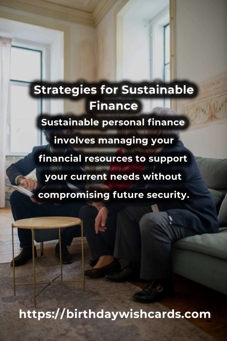 Expert Advice for Sustainable Personal Finance