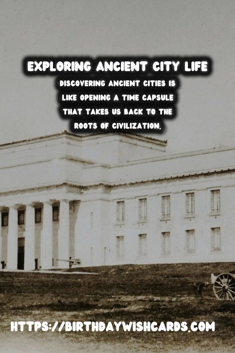 Exploring Ancient Cities: A Glimpse into Their Daily Life