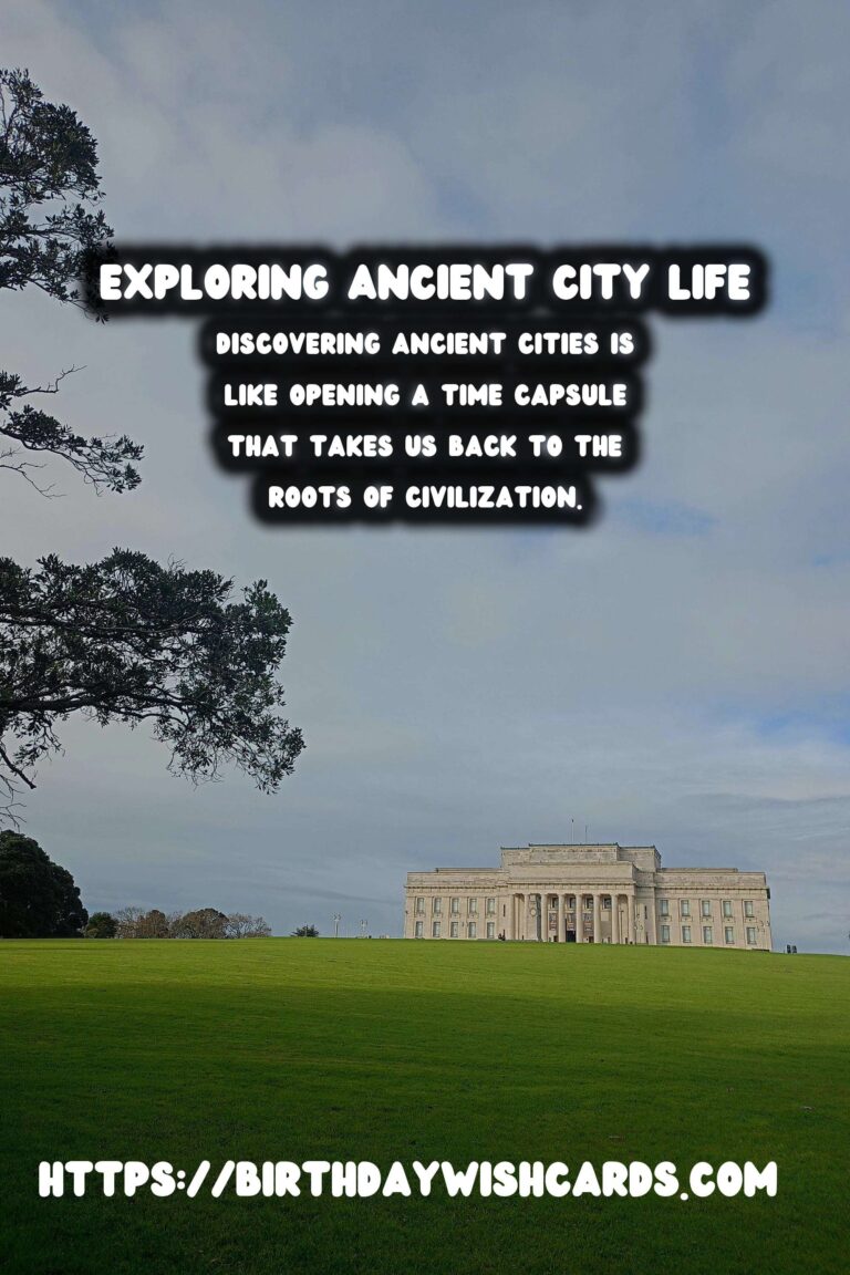 Exploring Ancient Cities: A Glimpse into Their Daily Life