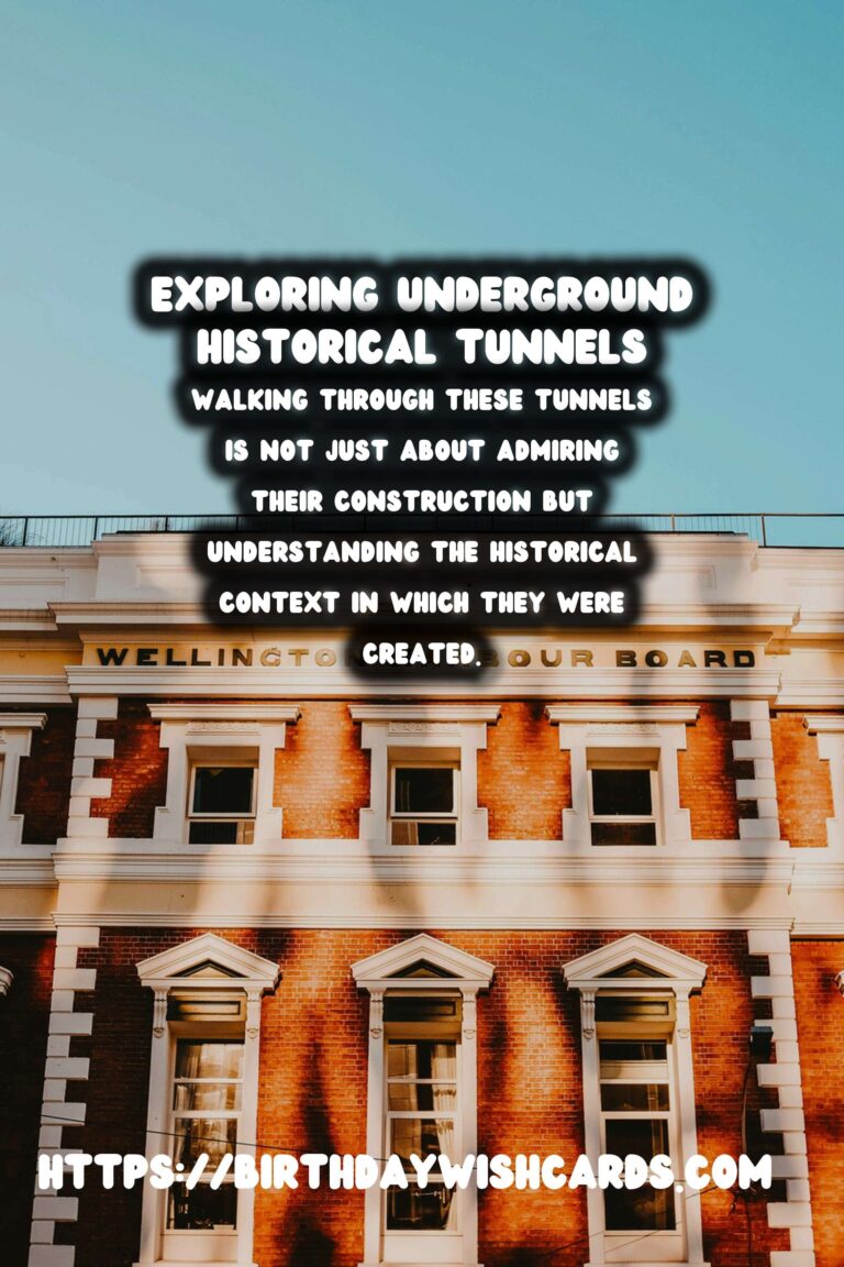 Exploring the Depths: Walking Tours Through Underground Historical Tunnels