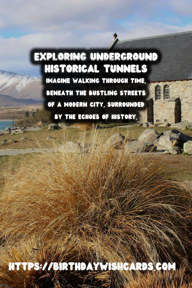 Exploring the Depths: Walking Tours Through Underground Historical Tunnels
