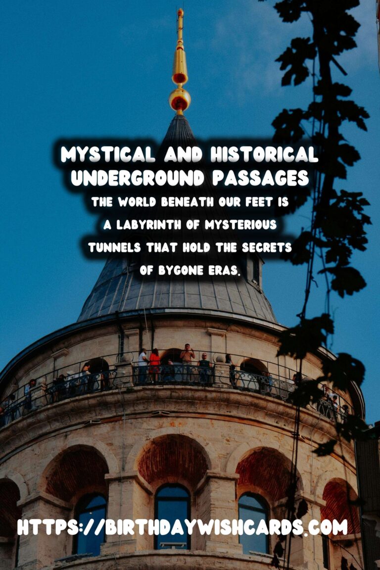 Exploring the Secrets Beneath: Underground Tunnels of Historical Significance