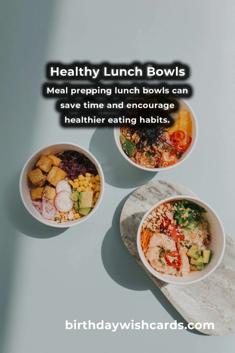 Healthy Lunch Bowls for Quick Meal Prep: Delicious and Nutritious Options