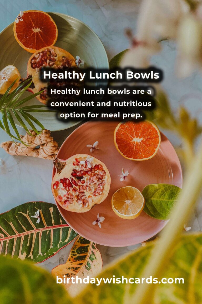 Healthy Lunch Bowls for Quick Meal Prep: Delicious and Nutritious Options