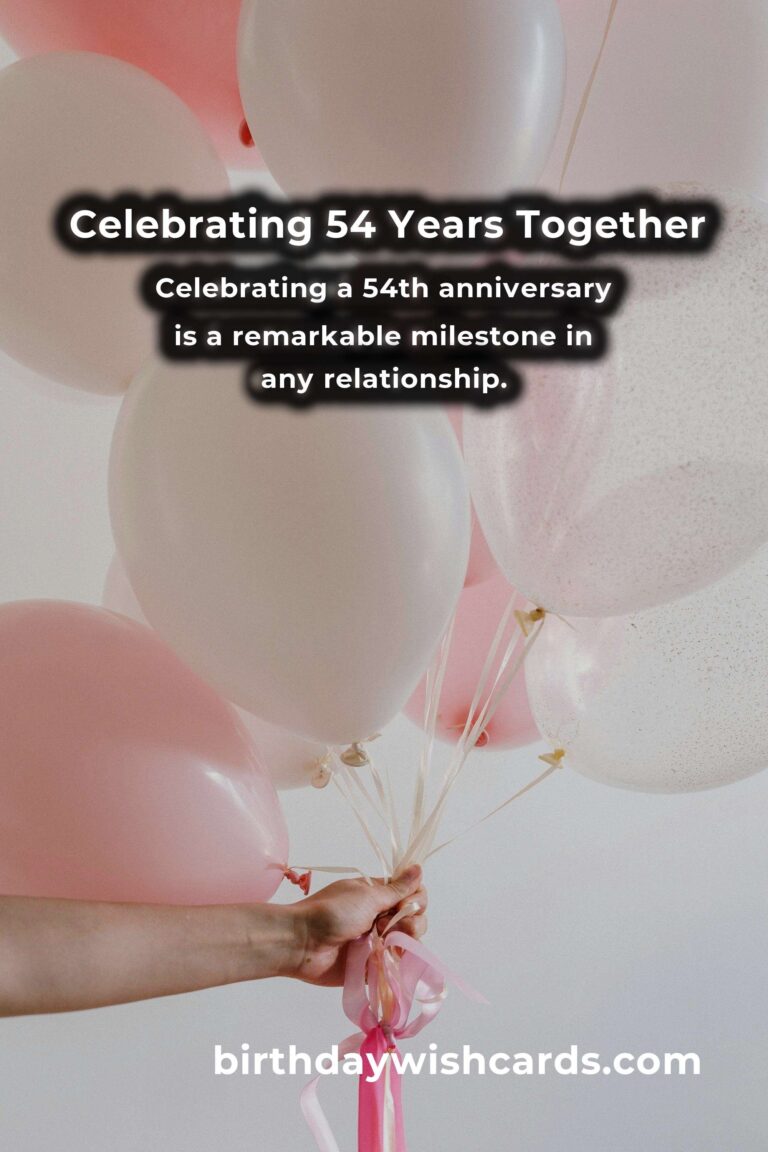 Heartfelt 54th Anniversary Messages for Your Beloved